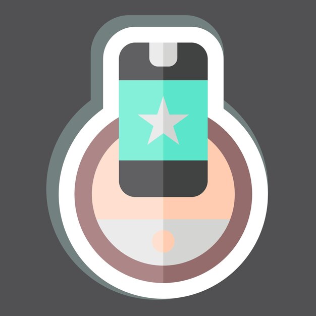sticker wireless charging related to future technology symbol simple illustration