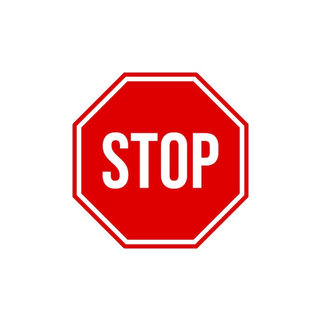 Stop Traffic Sign Road Sign Vector Template