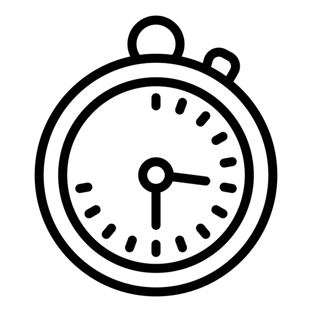 Stopwatch icon Outline stopwatch vector icon for web design isolated on white background