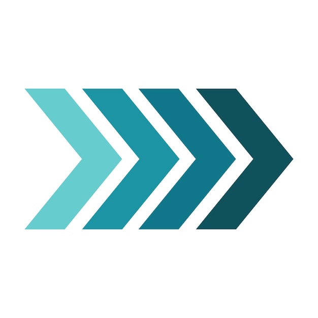 Striped Arrow Icon Flat Style