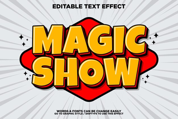 strong bold retro cartoon text effect modern vintage retro typography template