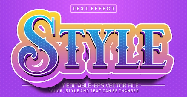 Style text editable style effect