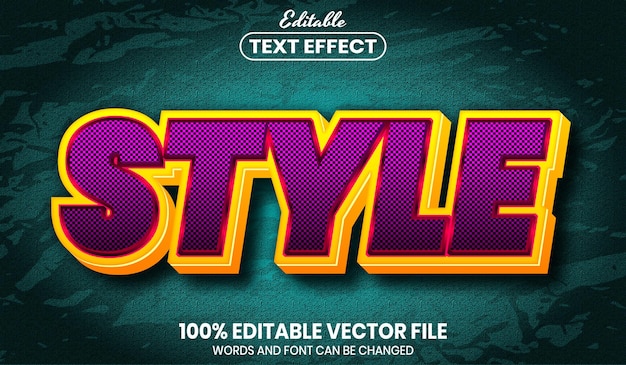 Style text, font style editable text effect