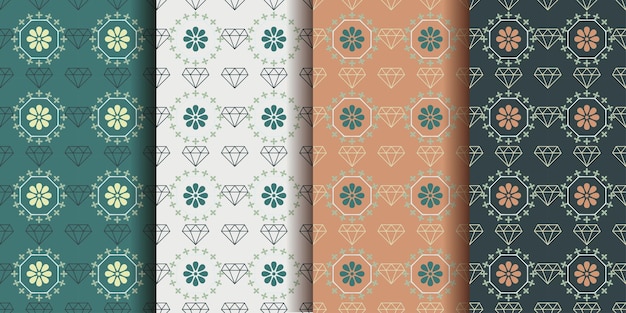 stylish curve lines abstract geometric graphic design wallpaper background pattern set free vector