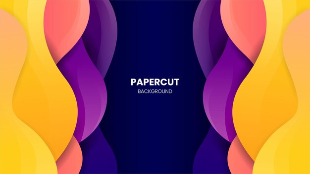 Stylish decorative colorful papercut background premium Vector