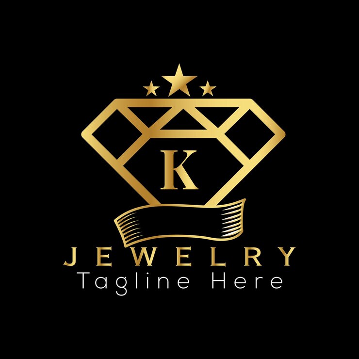Vektor stylish diamond logotype icon design template luxury line art diamond jewellery logo k letter logo