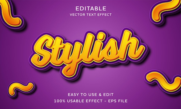 stylish editable text effect with modern and simple style