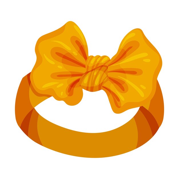 stylish female headband with bowknot isolated on white background vector illustration