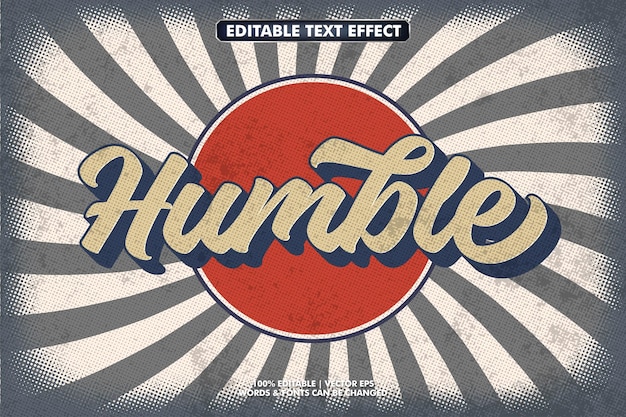 stylish vintage retro text effect with grunge background