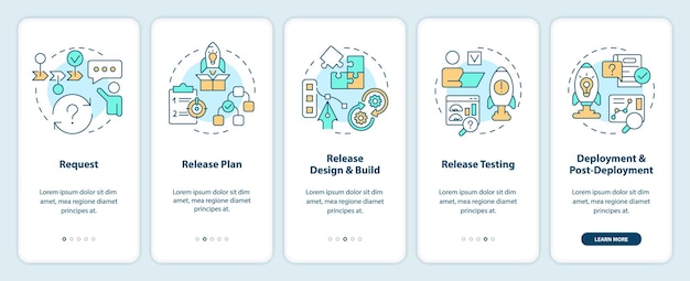 successful release management process onboarding mobile app screen