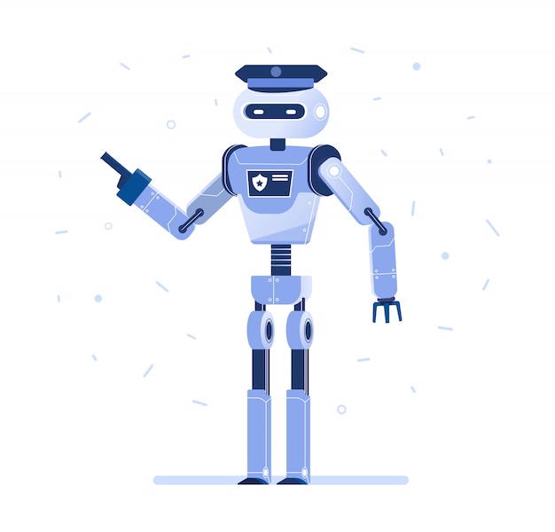 Successful robot businessman with a tie.