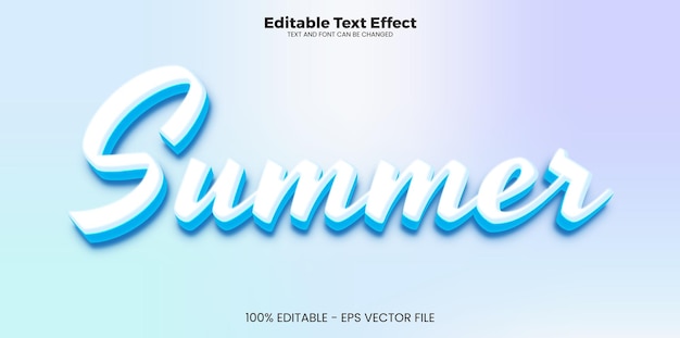 summer editable text effect in modern trend style