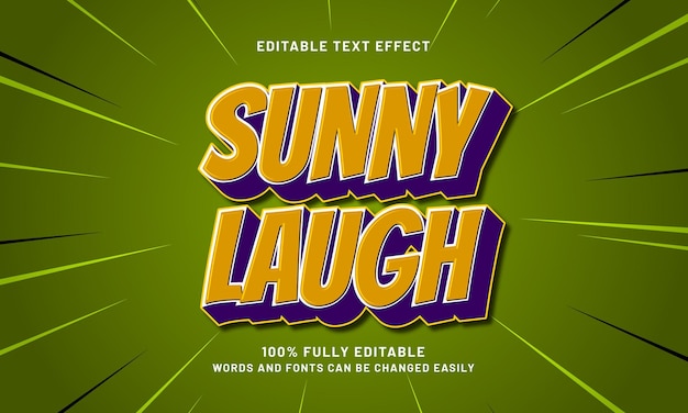 sunny laugh editable text effects with a happy and joyful theme
