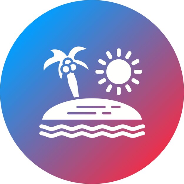 Sunset On Beach icon vector image Can be used for Travel