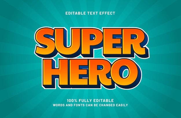 super hero editable text effect in kids and happy text style
