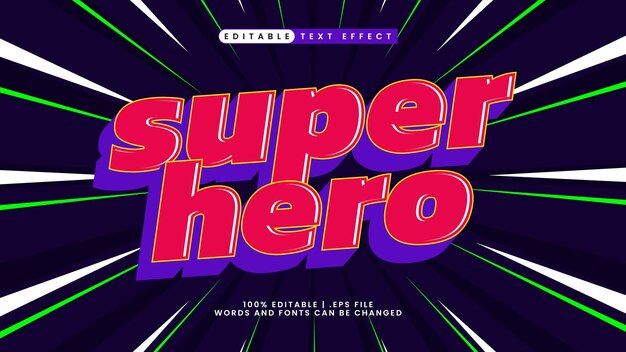 super hero text effect