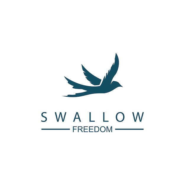 Swallow bird Vintage Flying logo business design template vector illustration