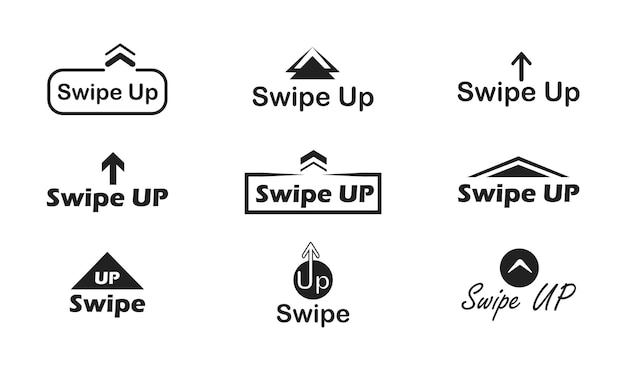 swipe up button set arrow up buttons for social media stories