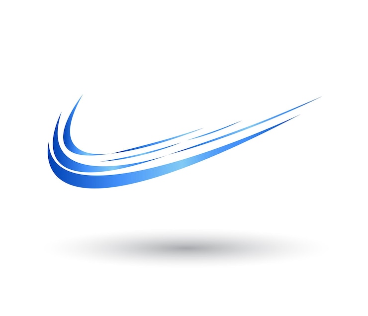 Vektor swoosh logo abstract swoosh logo design template