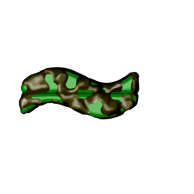 Symbol 3D v zeleném maskování