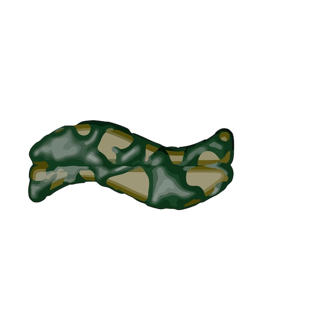 Symbol vyrobený ze zelené kamufláže