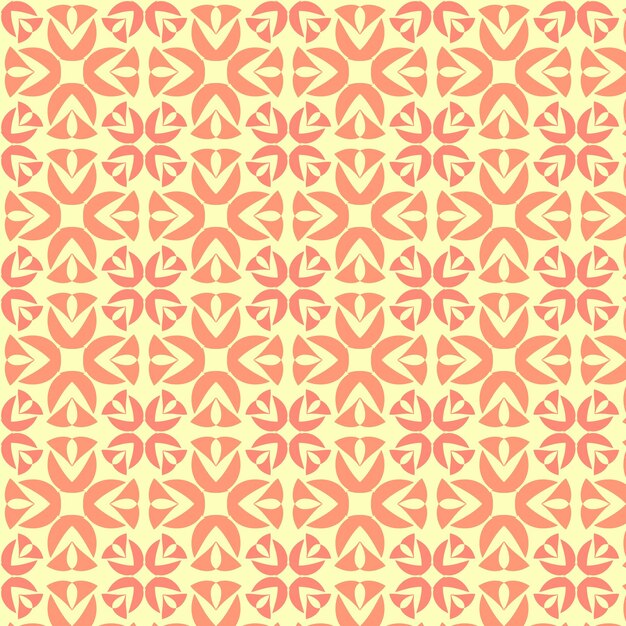 Symmetrical Blooms Seamless Geometric Floral Pattern Design