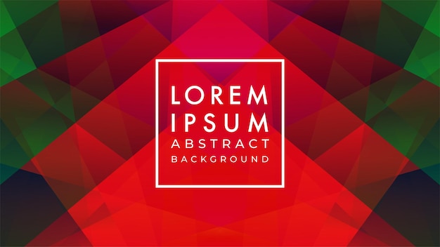 Symmetrical geometric pattern with red neon light Abstract patch background design template Dark multicolor gradient
