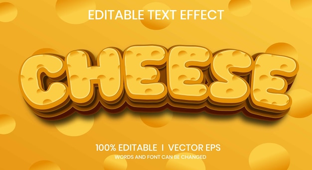 Sýrový vektorový textový efekt s moderním designem