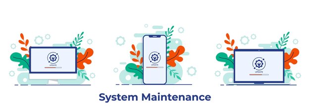 System maintenance Error Fixing trouble Software upgrade System update
