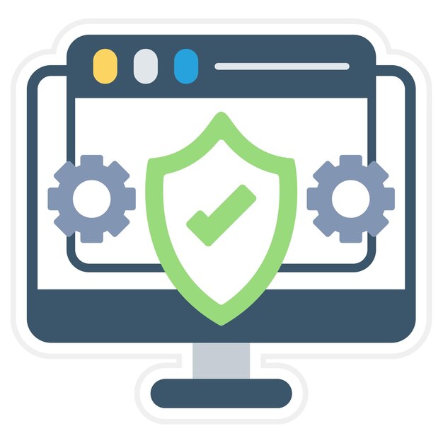 System Protection Flat Illustration
