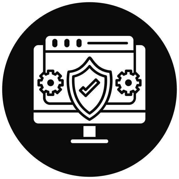system protection icon vector image can be used for web hosting
