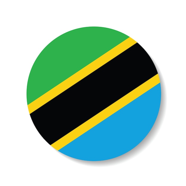 Tanzania circle flag icon computer vector illustration design