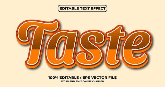 taste text effect style