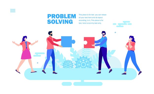 team solving problem with jigsaw and discussion