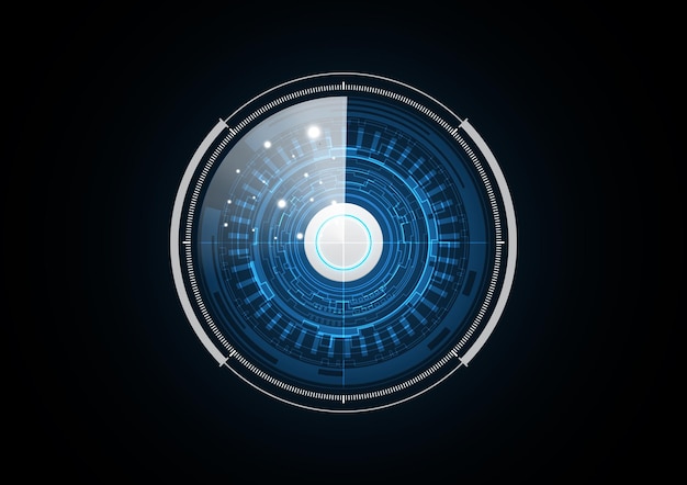 technology abstract future radar security circle background vector illustration
