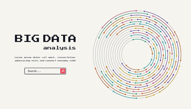 technology background big data visualization concept abstract technology circuit board circle