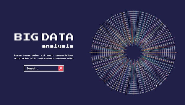 technology background big data visualization concept abstract technology circuit board circle