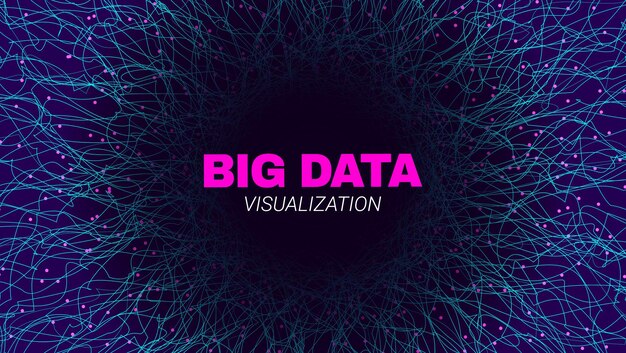 Technology background with big data fractal