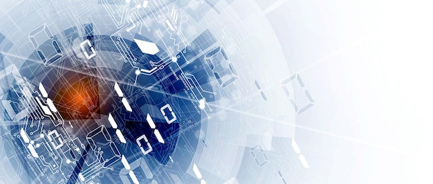 technology data background idea of global business solution