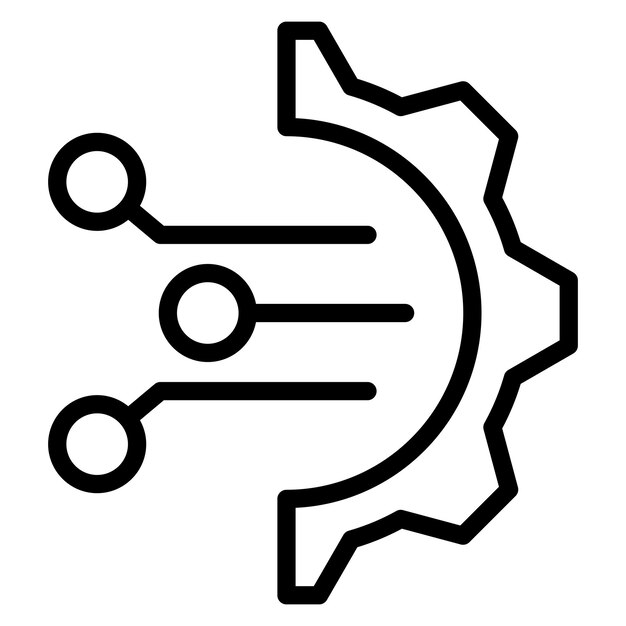 technology icon vector image can be used for robotics