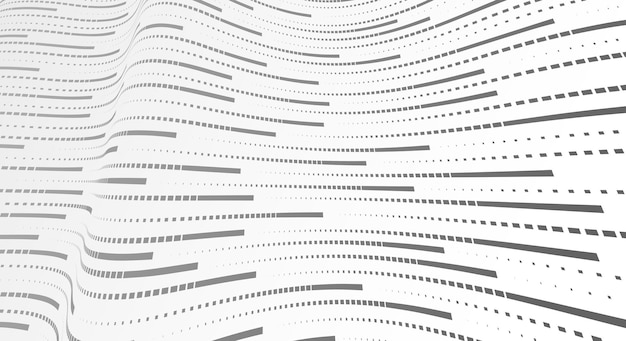 Technology vector abstract background with lines big data flow, 3D abstraction of nanotechnology and science, electronics and digital style, wire net dimensional perspective.