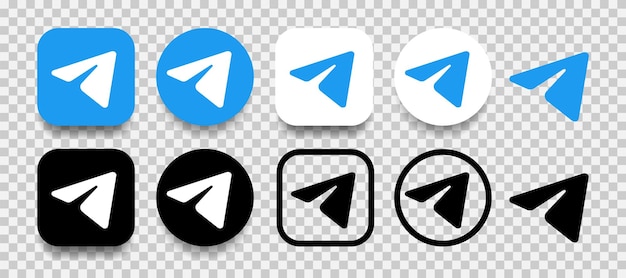 Telegram Social media icon Vector