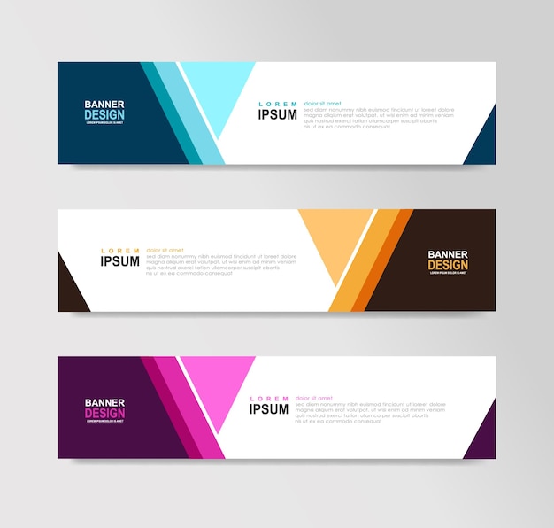 Templates of horizontal web banner website header SEO ads flyer invitation card Place for a photo