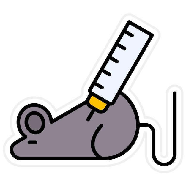 test mouse icon vector image can be used for bioengineering