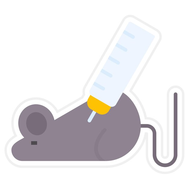 test mouse icon vector image can be used for bioengineering