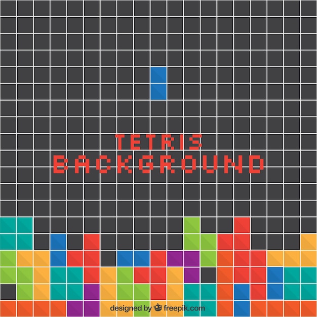 tetris background with colorful squares