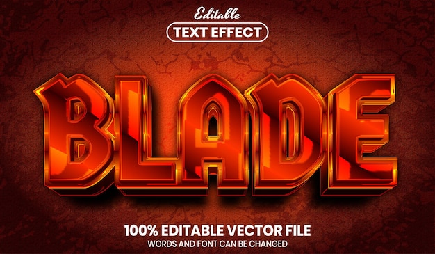 Text Blade, upravitelný textový efekt