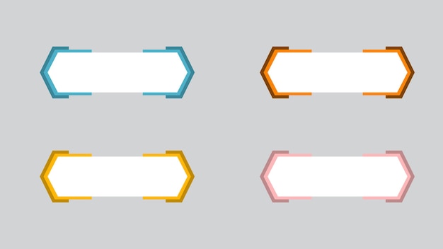 Text box design with 4 sets of colors banner text box text box with various colors