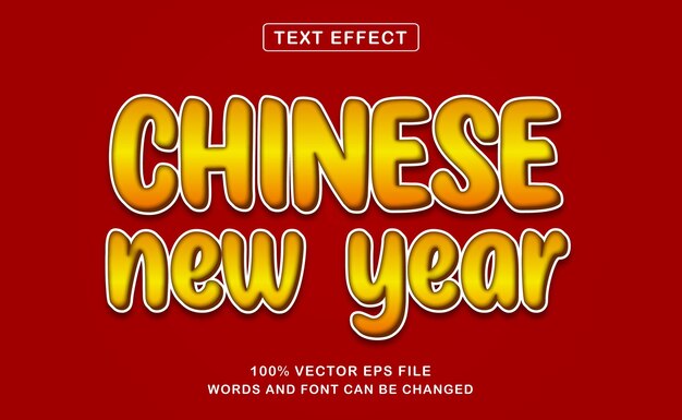 Text Effect Chinese New Year Fully Editable