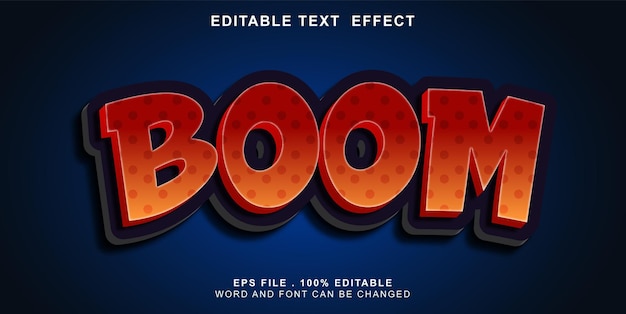 text effect editable boom